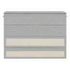 Nestfair Full Size Murphy Bed with Large Drawers