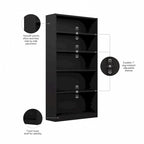 Universal Tall 5 Shelf Bookcase Storage by Bush Furniture