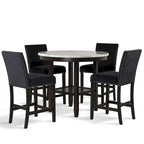 New Classic Furniture Reginald 5-Piece Round Counter Set