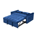 Modern Velvet Futon Loveseat with Reclining Backrest & Pockets, Seats 2 鈥?Dark Gray / Light Gray / Blue / Black