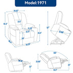 Power Lift Recliner Chair with Massage and Heat, Lazy Boy Overstuffed Wide Recliners w/USB, Type C Ports & 2 Steel Cup Holders