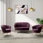 Xabier 52 in. 3 Piece Living Room Set by HULALA HOME
