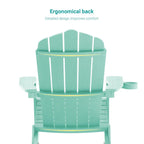 Bonosuki Set of 2 Folding Adirondack Chair Patio Fire Pit Chair