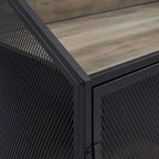 Middlebrook Pierpont Industrial Mesh Bar Cabinet