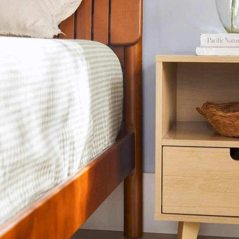 Middlebrook Designs Slatted Headboard Modern King Bed