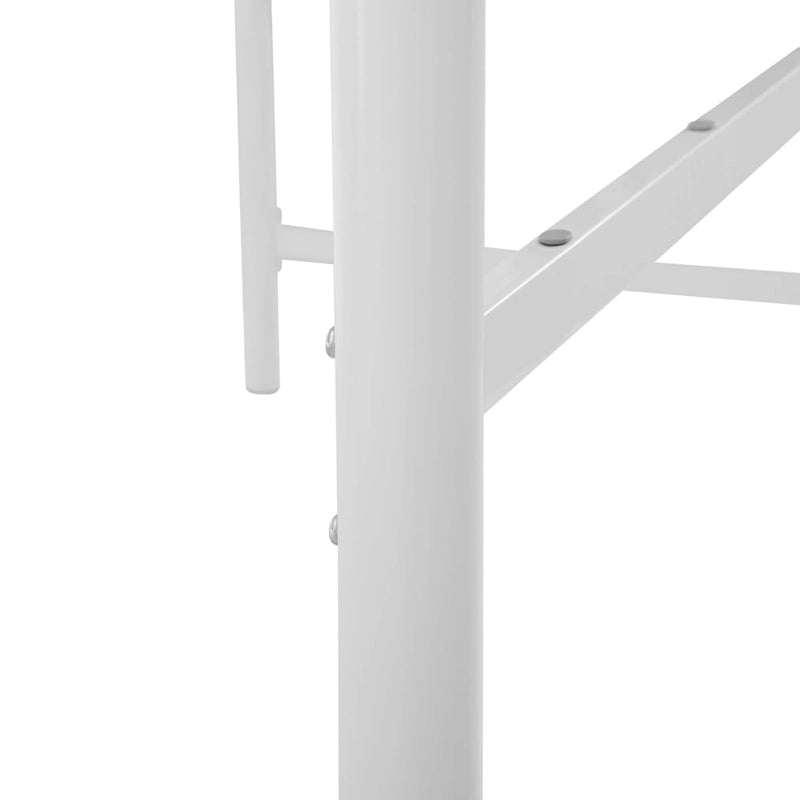 Middlebrook Abner White Metal Classic Twin Loft Bed