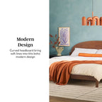 Middlebrook Designs Arched Headboard Solid Pine King Bed