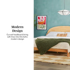 Middlebrook Designs Arched Headboard Solid Pine King Bed