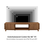 Middlebrook Designs Modern 70-inch Fluted-Door TV Stand