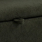 Teddy Fabric Storage Bench with Metal Legs, Multi-Functional Rectangular Storage Sofa Stool