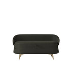Teddy Fabric Storage Bench with Metal Legs, Multi-Functional Rectangular Storage Sofa Stool