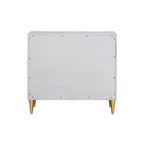 Metallic Silver and Champagne 3-Drawer Console Cabinet