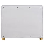Metallic Silver and Champagne 3-Drawer Console Cabinet
