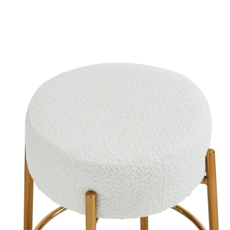 Beige+Gold Modern 20 Barstools (Set of 2)