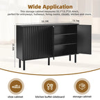 Minimalist Shoe Cabinet with 5 Solid Wood Legs and Fluted Doors