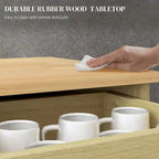 Modern Kitchen Storage Cabinet, Coffee Bar Cabinet with 2 Drawers, Doors and Adjustable Shelf