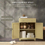 Modern Kitchen Storage Cabinet, Coffee Bar Cabinet with 2 Drawers, Doors and Adjustable Shelf