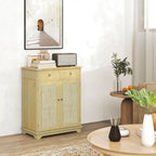 Modern Kitchen Storage Cabinet, Coffee Bar Cabinet with 2 Drawers, Doors and Adjustable Shelf