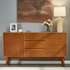 Modern Wood TV Stand, Entertainment Center for TVs up to 65, Sideboard Buffet Cabinet Credenza