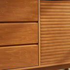 Modern Wood TV Stand, Entertainment Center for TVs up to 65, Sideboard Buffet Cabinet Credenza
