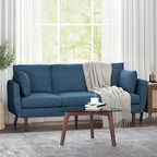 Modern 76.5  3-Seater Sofa with Birchwood Legs and Pillows