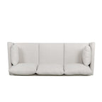 Modern 76.5  3-Seater Sofa with Birchwood Legs and Pillows