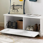 Modern Classic Hall Tree with Shoe Rack Bench and Coat Hooks for Hanging Storage