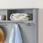 Modern Classic Hall Tree with Shoe Rack Bench and Coat Hooks for Hanging Storage