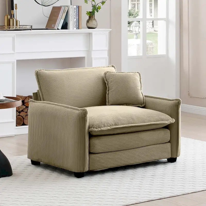 DIY Customization Corduroy Upholstered Armless Modular Sectional Sofa