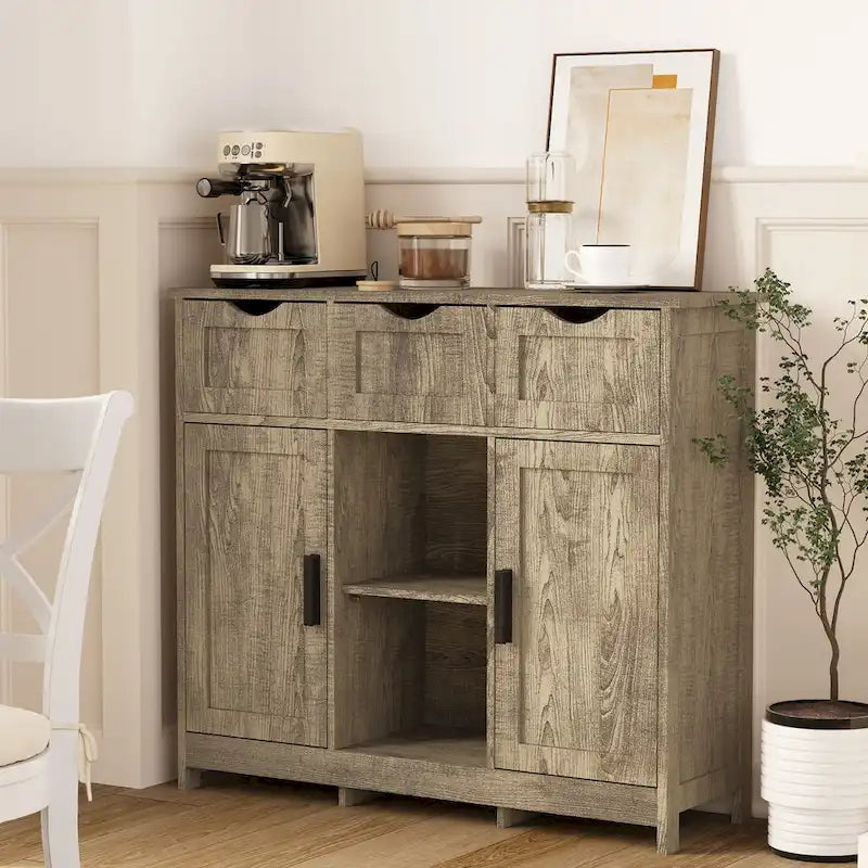 Storage Cabinets,Wooden Floor Cabinet,with Drawers and Shelves Storage Cabinets,Accent Cabinet for Living Room,Bedroom,Bathroom