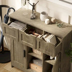 Storage Cabinets,Wooden Floor Cabinet,with Drawers and Shelves Storage Cabinets,Accent Cabinet for Living Room,Bedroom,Bathroom