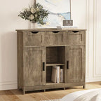 Storage Cabinets,Wooden Floor Cabinet,with Drawers and Shelves Storage Cabinets,Accent Cabinet for Living Room,Bedroom,Bathroom