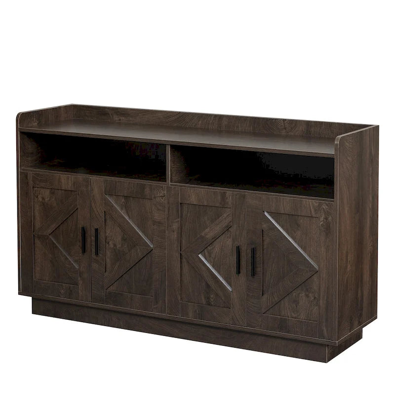 Dresser Cabinet,Buffet Sideboard Storage Cabinet,Buffet Server Console Tablestorge Cabinetsolid,Shaped Door Panels,Metal Handle