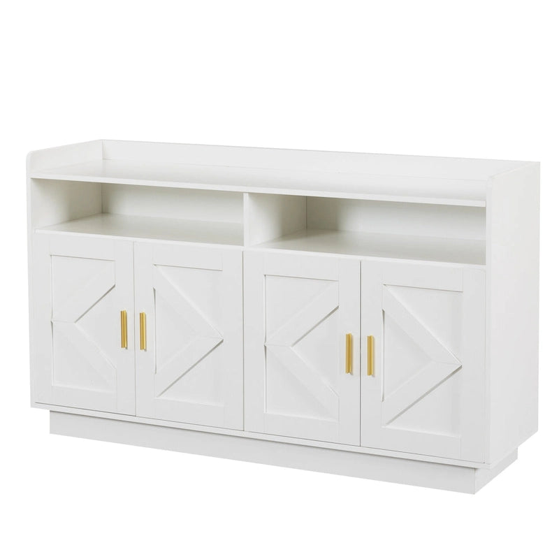 Dresser Cabinet,Buffet Sideboard Storage Cabinet,Buffet Server Console Tablestorge Cabinetsolid,Shaped Door Panels,Metal Handle
