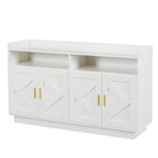 Dresser Cabinet,Buffet Sideboard Storage Cabinet,Buffet Server Console Tablestorge Cabinetsolid,Shaped Door Panels,Metal Handle