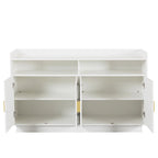 Dresser Cabinet,Buffet Sideboard Storage Cabinet,Buffet Server Console Tablestorge Cabinetsolid,Shaped Door Panels,Metal Handle