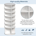 Rotating Shoe Rack Tower,7-Tier Shoe Rack,Free Standing 360Revolving Shoe Organizer,High Bottom Design,Fits 28 Pairs of Shoes