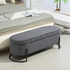 Storage Ottoman,Bedroom End Bench,Upholstered Fabric Storage Ottoman
