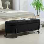 Storage Ottoman,Bedroom End Bench,Upholstered Fabric Storage Ottoman
