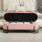 Storage Ottoman,Bedroom End Bench,Upholstered Fabric Storage Ottoman