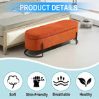 Storage Ottoman,Bedroom End Bench,Upholstered Fabric Storage Ottoman