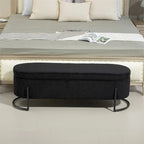 Storage Ottoman,Bedroom End Bench,Upholstered Fabric Storage Ottoman