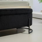 Storage Ottoman,Bedroom End Bench,Upholstered Fabric Storage Ottoman