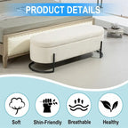 Storage Ottoman,Bedroom End Bench,Upholstered Fabric Storage Ottoman