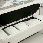 Storage Ottoman,Bedroom End Bench,Upholstered Fabric Storage Ottoman