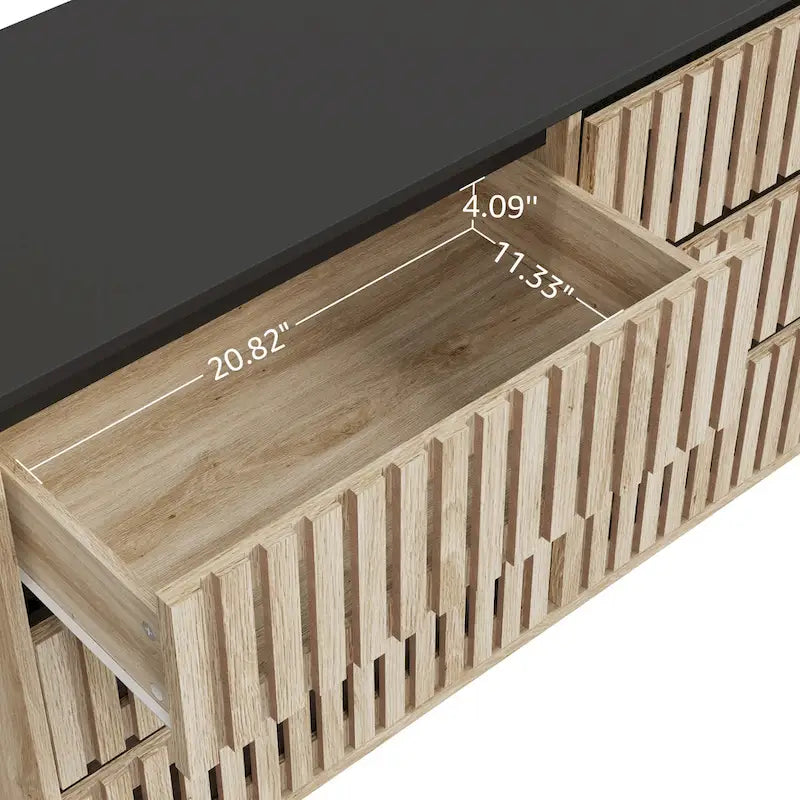 Six Drawer Storage Cabinet With High-quality Medium Density Fiberboard And Metal Frame