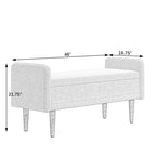 linen Fabric Storage Stool
