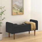 linen Fabric Storage Stool