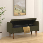 linen Fabric Storage Stool