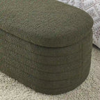 Upholstered Boucle Sherpa Storage Bench